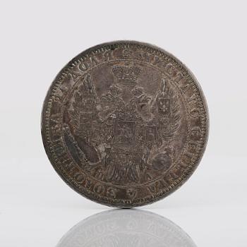 MYNT, silver, rubel, Ryssland, 1851. Ca 21 gram.