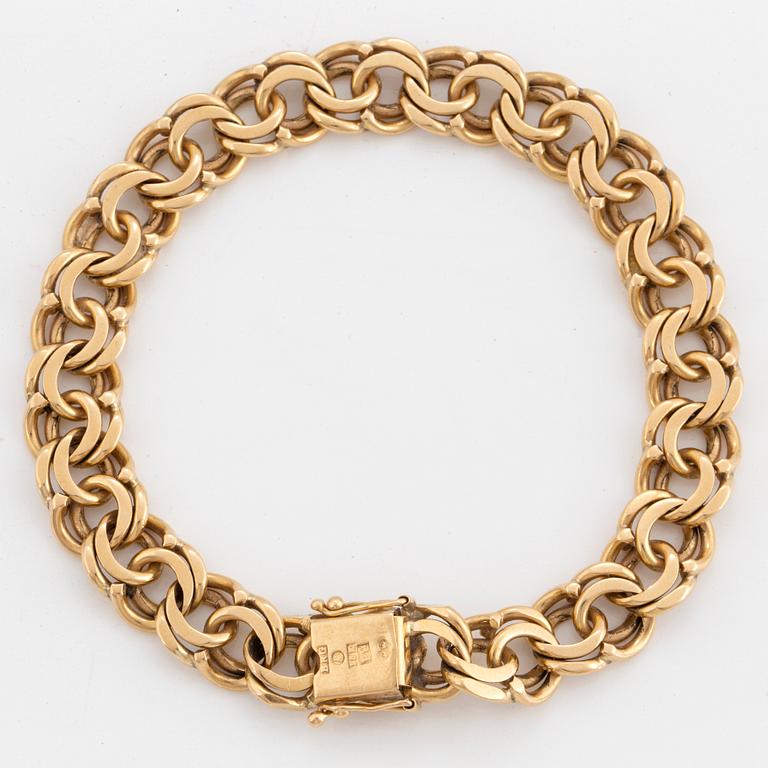 ARMBAND, 18K guld, Bismarcklänk.