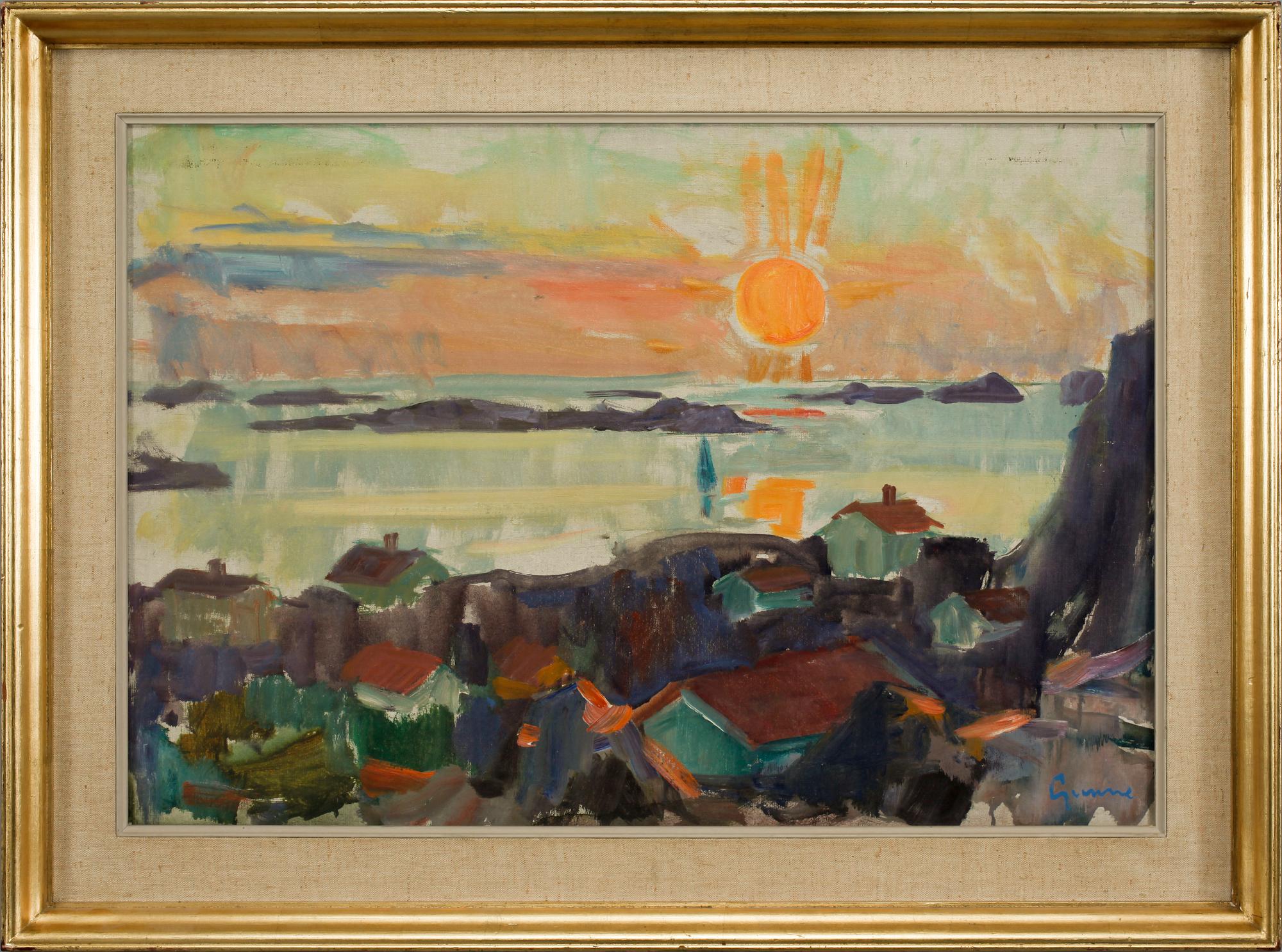 CARL GUNNE, olja på duk, sign.