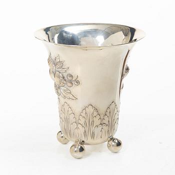 Ragnar Ericson, vase, silver, Baroque style, Malmö, 1942.