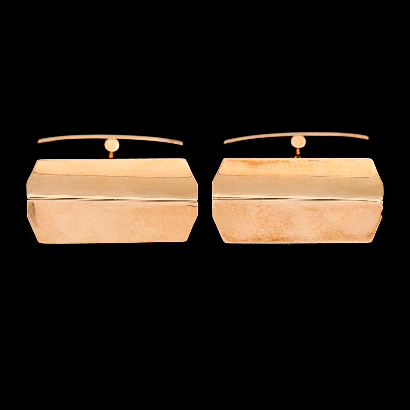 MANSCHETTKNAPPAR, 1 par, 18 k guld, Alton, 1969. Vikt ca 8 gram.