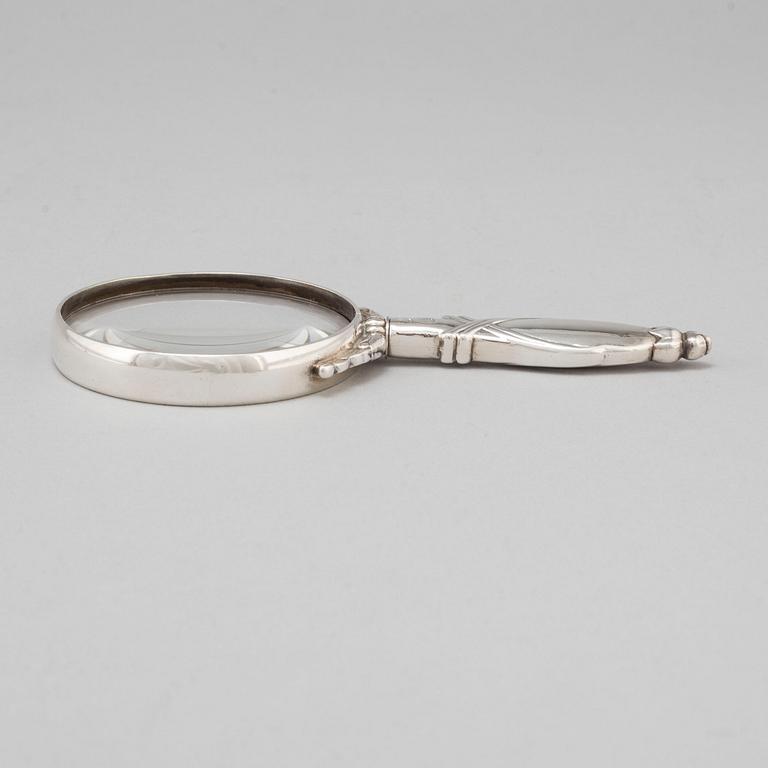 GEORG JENSEN, a silver magnifying glass, Copenhagen Denmark, first part of the 20thC.