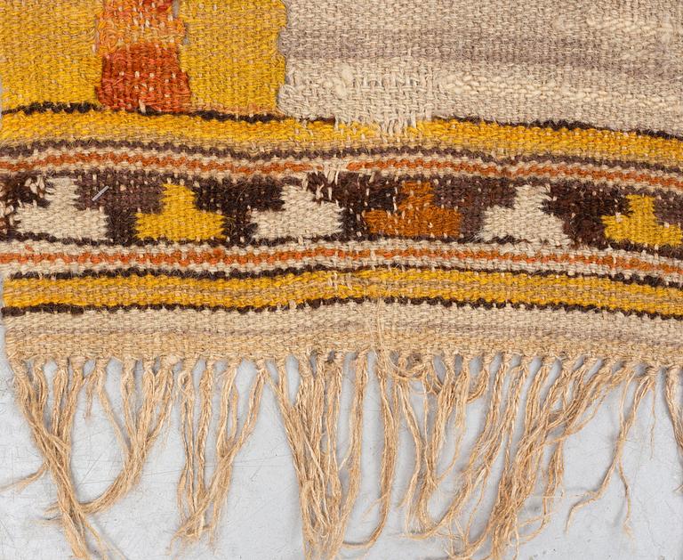 Märta Måås-Fjetterström, a drape, "Gula Dubbelkorset", flat weave, ca 235,5-239 x 154-155,5 cm, signed MMF.