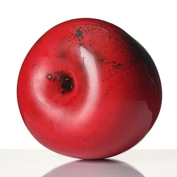 Hans Hedberg, a faience sculpture of an apple, Biot, France.