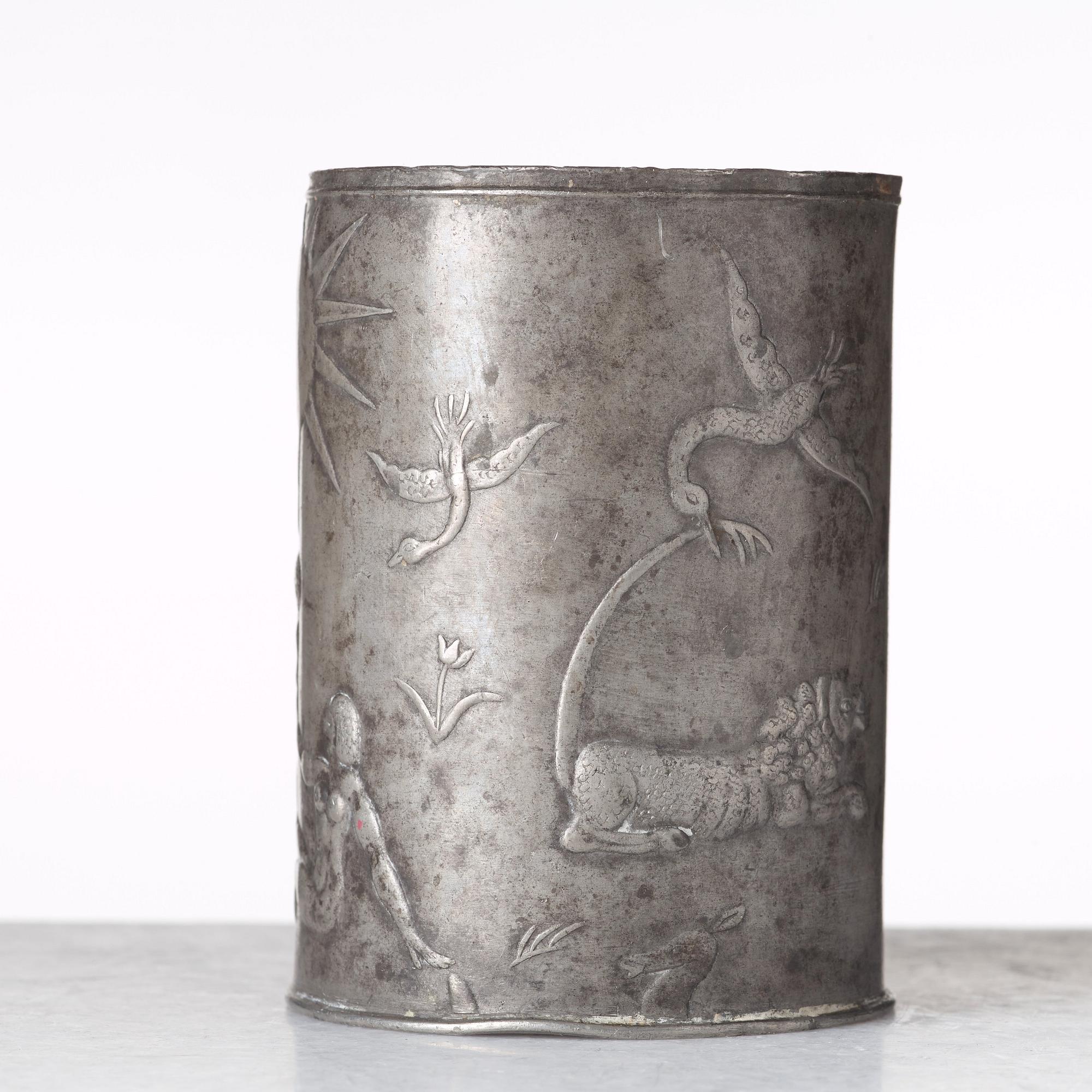 Nils Fougstedt, NILS FOUGSTEDT, a set of four pewter items, Svenskt Tenn, Sweden ca 1928.