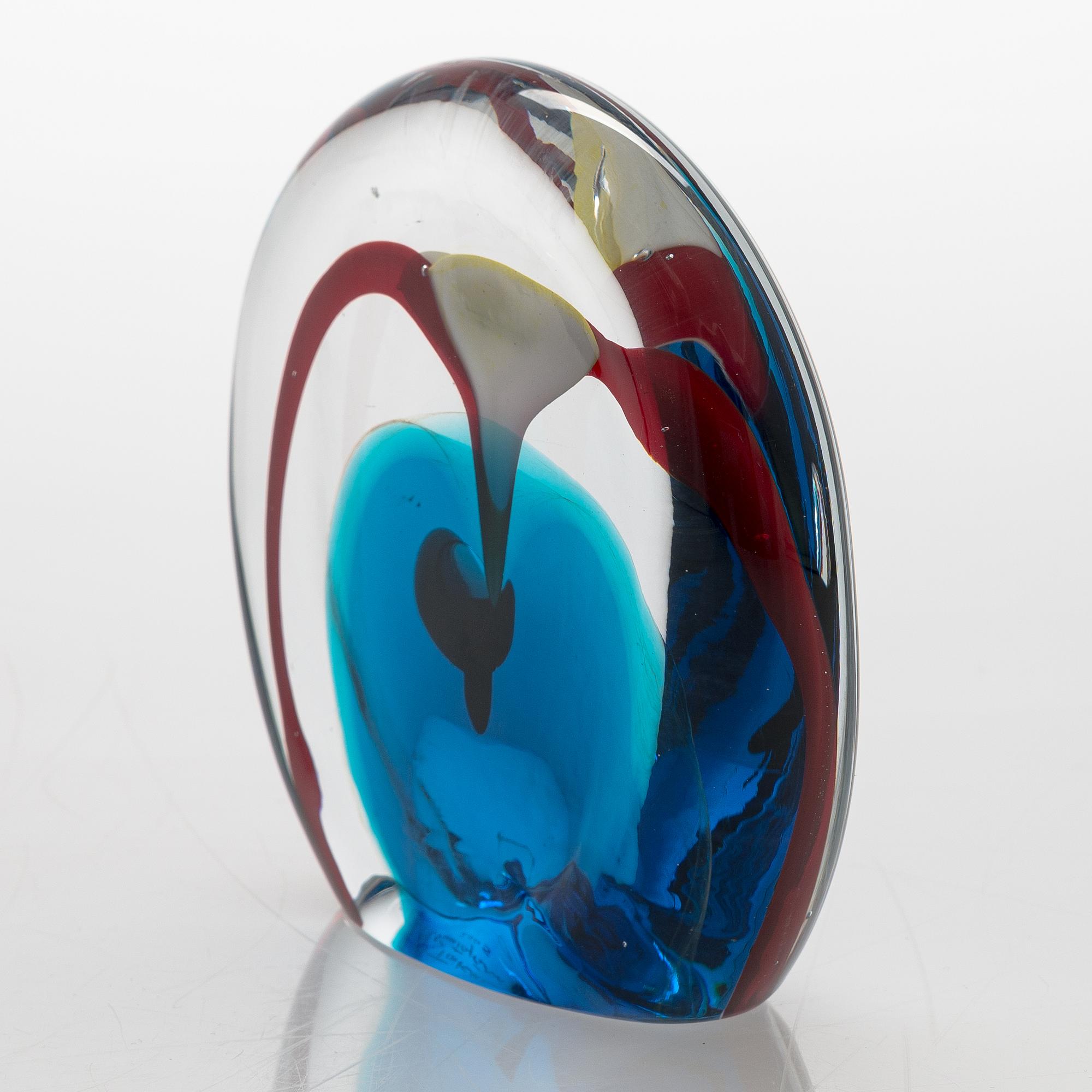 Oiva Toikka, glasskulptur, "Lolli", signerad O. Toikka Nuutajärvi 2005.