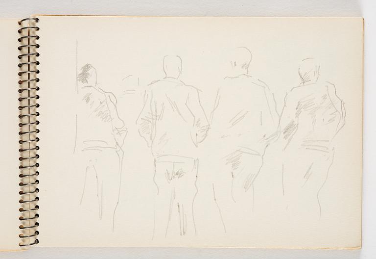 Lotte Laserstein, 4 skissböcker med blyertsteckningar.