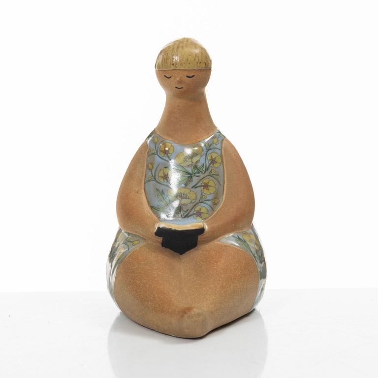 Lisa Larson, figurin, stengods, "Amalia" ur serien "ABC-flickor", Gustavsberg.