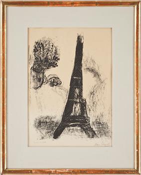 Marc Chagall · MARC CHAGALL, litografi, provtryck, signerad.
