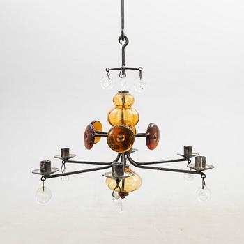 Erik Höglund, chandelier, Boda Smide, late 20th century.