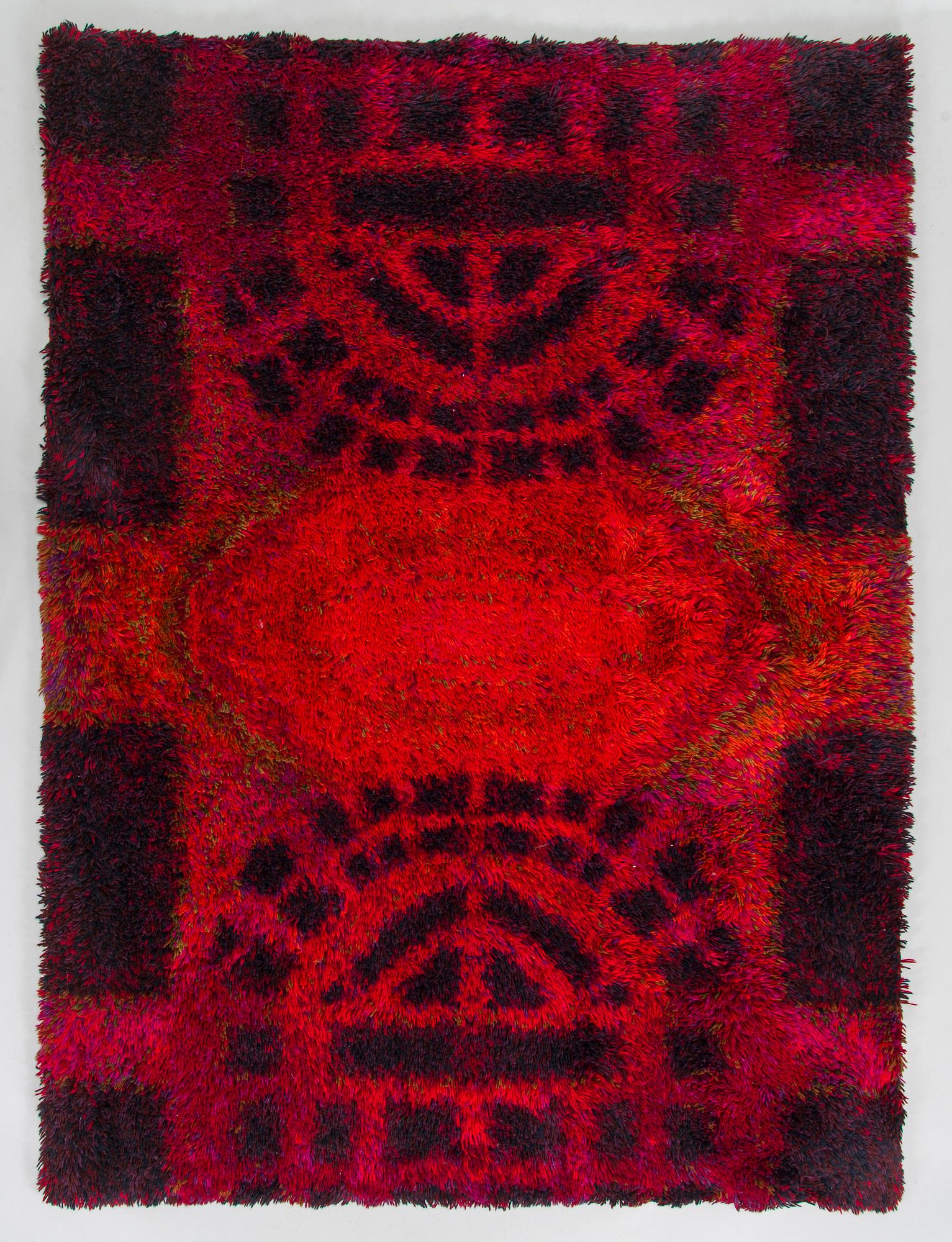 Ritva Puotila, rya / ryamatta, modell för Finnrya. Ca 170 x 130 cm.