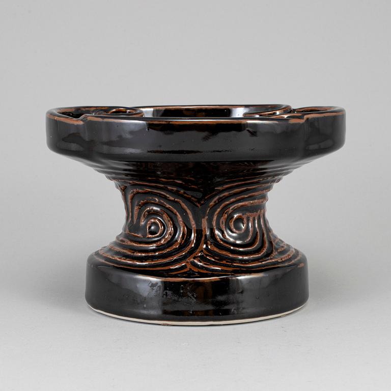 BRITT-LOUISE SUNDELL, BRITT-LOUISE SUNDELL, a stoneware candlestick, Gustavsberg studio.