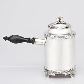 Petter Eneroth, kaffekanna, silver, Stockholm 1792. Gustaviansk.