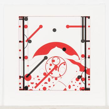 Leonhard Lapin, serigrafier, 5 st, signerade och daterade 1975-1979/2001, numrerade.