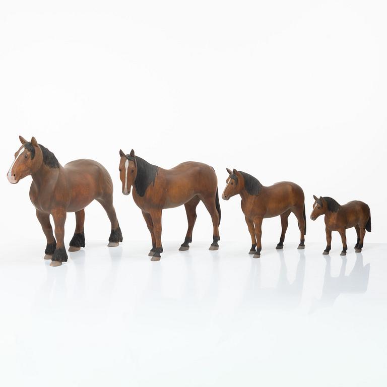 Erik Hallqvist, sculptures, 4 pcs, Undersvik, Hälsingland.