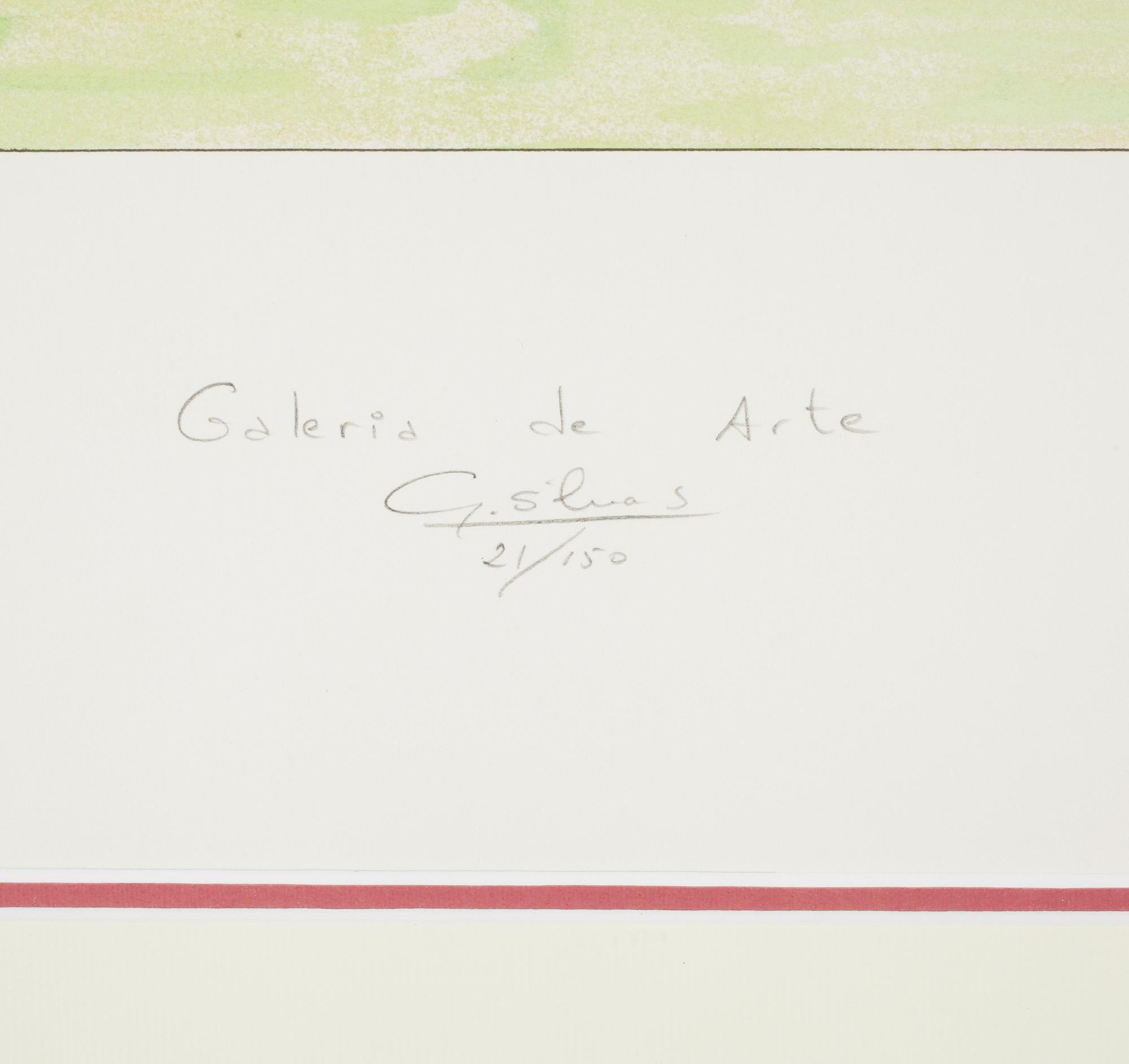 GUILLERMO DA SILVA, färglitografi, sign o numr 21/150.