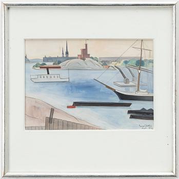 Einar Jolin, Vy mot Kastellholmen, Stockholm.