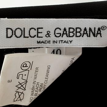 DOLCE & GABBANA, a black evening dress. Size 40.