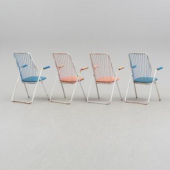 TRÄDGÅRDSBORD SAMT 4 STOLAR, troligen 1950-tal.