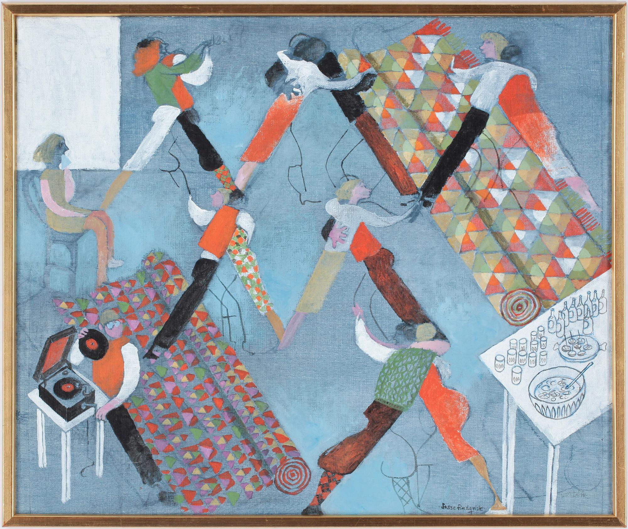 LASSE LINDQVIST. Akryl på duk. Signerad Lasse Lindqvist.