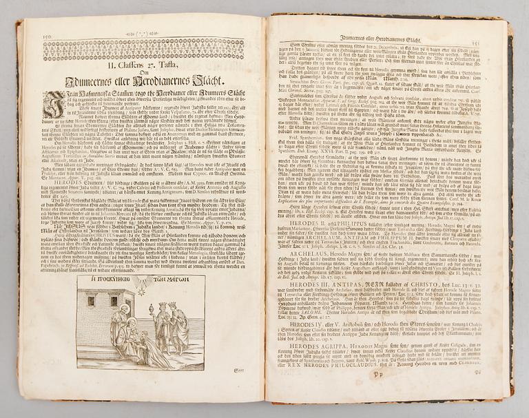 BOK, "En book af menniskiones slächt, och Jesu Christi börd", Johan Peringskiöld, 1713.