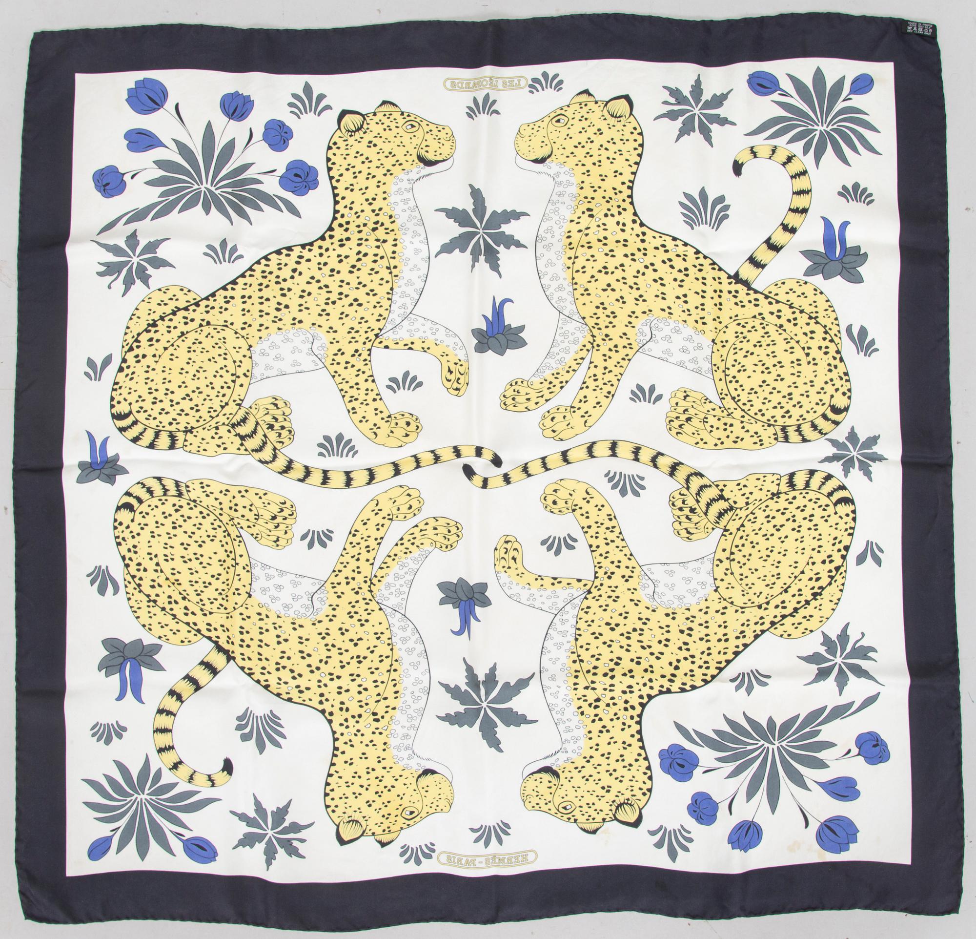 Hermès, scarf, "Les Leopards".