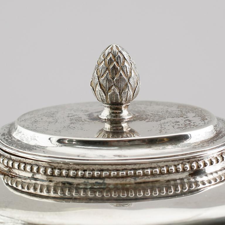 A Swedish 18th century silver tea-pot, marks of Sephan Westerstråhle, Stockholm 1798.