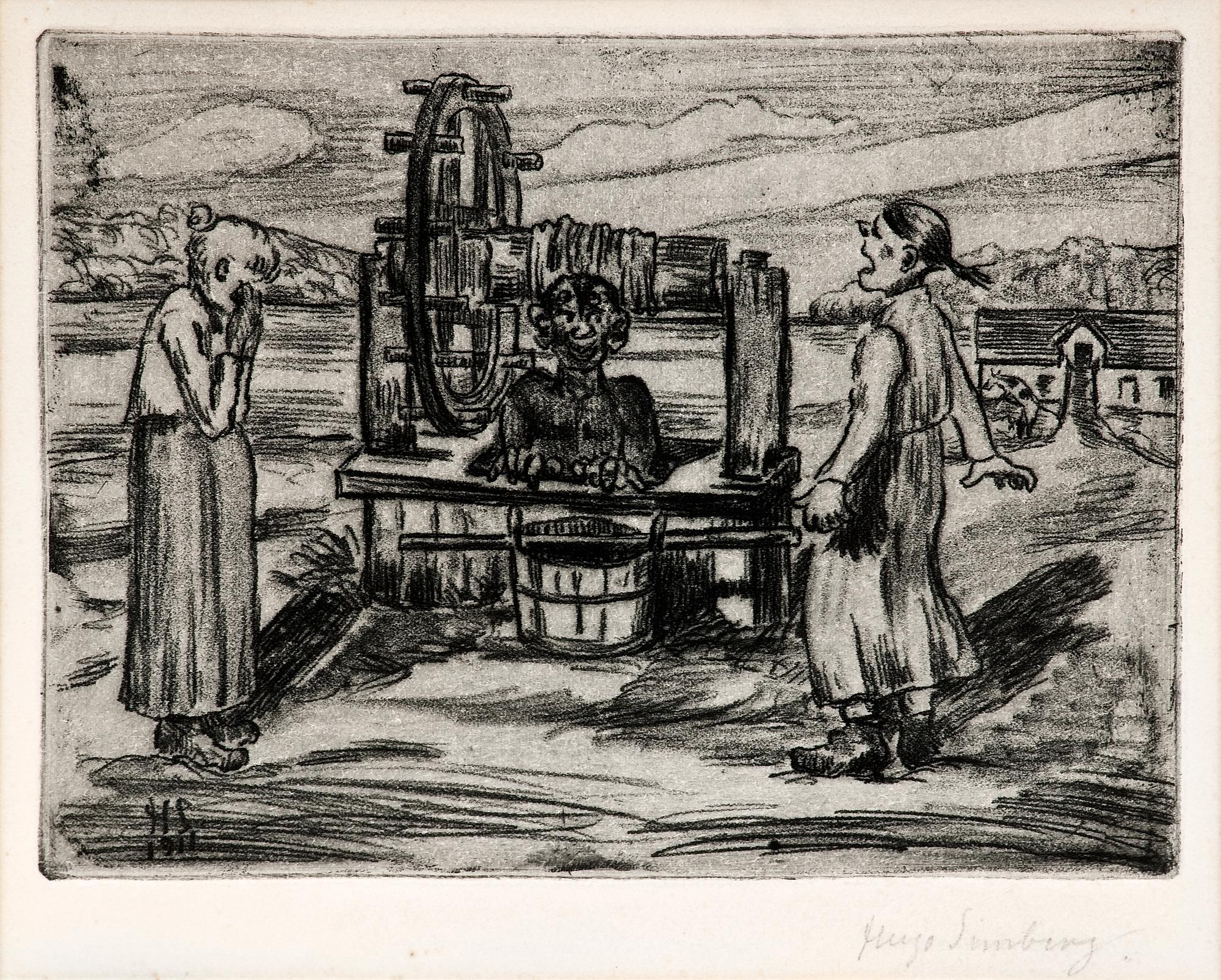 Hugo Simberg, "FAN I BRUNNEN".