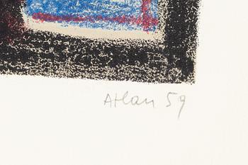 Jean-Michel Atlan, color lithograph, signed and dated -59, numbered 21/100.