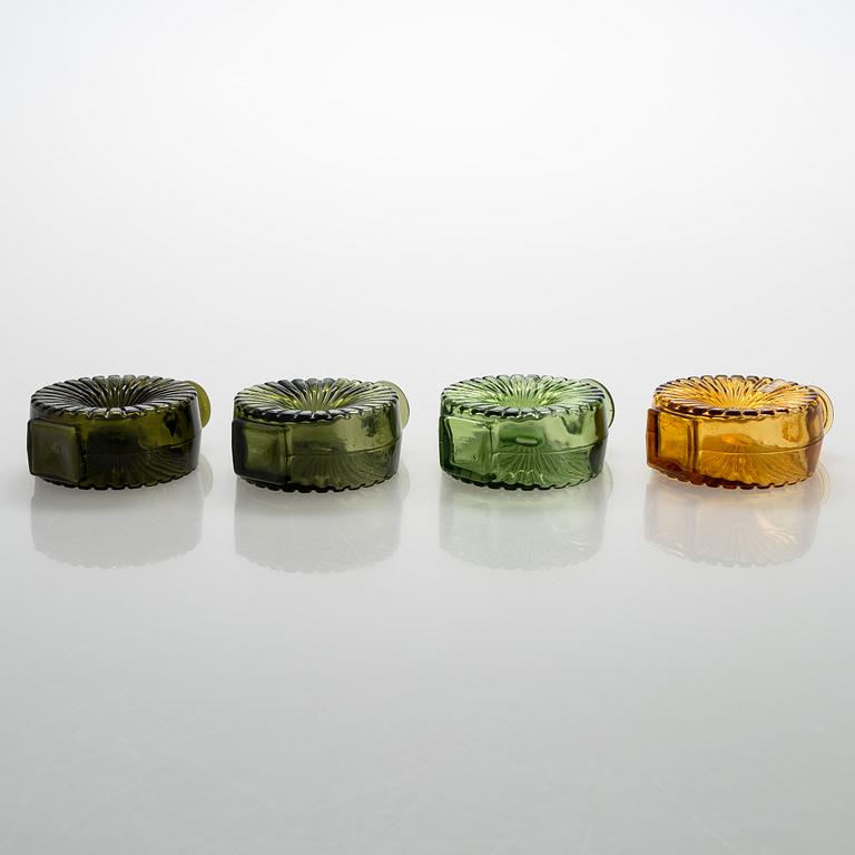Helena Tynell, A set of four Sun bottles for Riihimäen Lasi Oy. Produced 1964-1974.