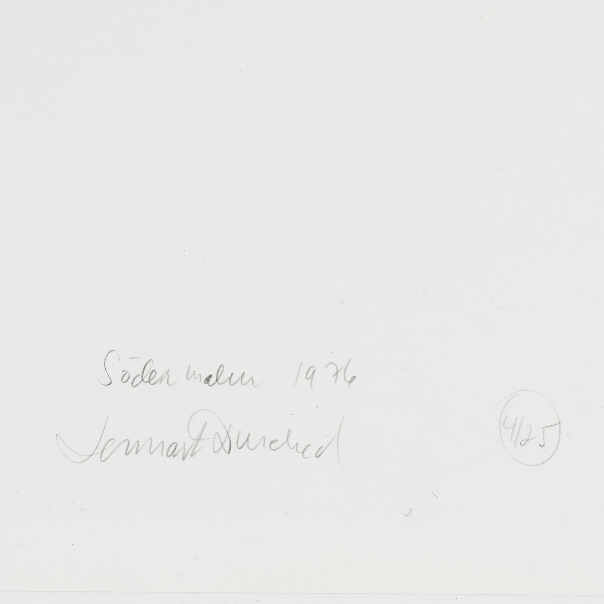 Lennart Durehed, photograph signed and numbered 4/25 on verso.