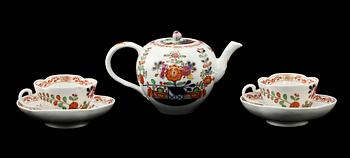 SERVISDELAR, 7 st, porslin, Meissen, 1900-tal.