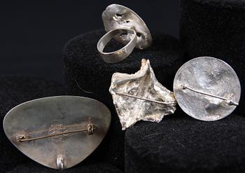 PARTI SMYCKEN, 4 st, silver, bl a Finland och Norge.