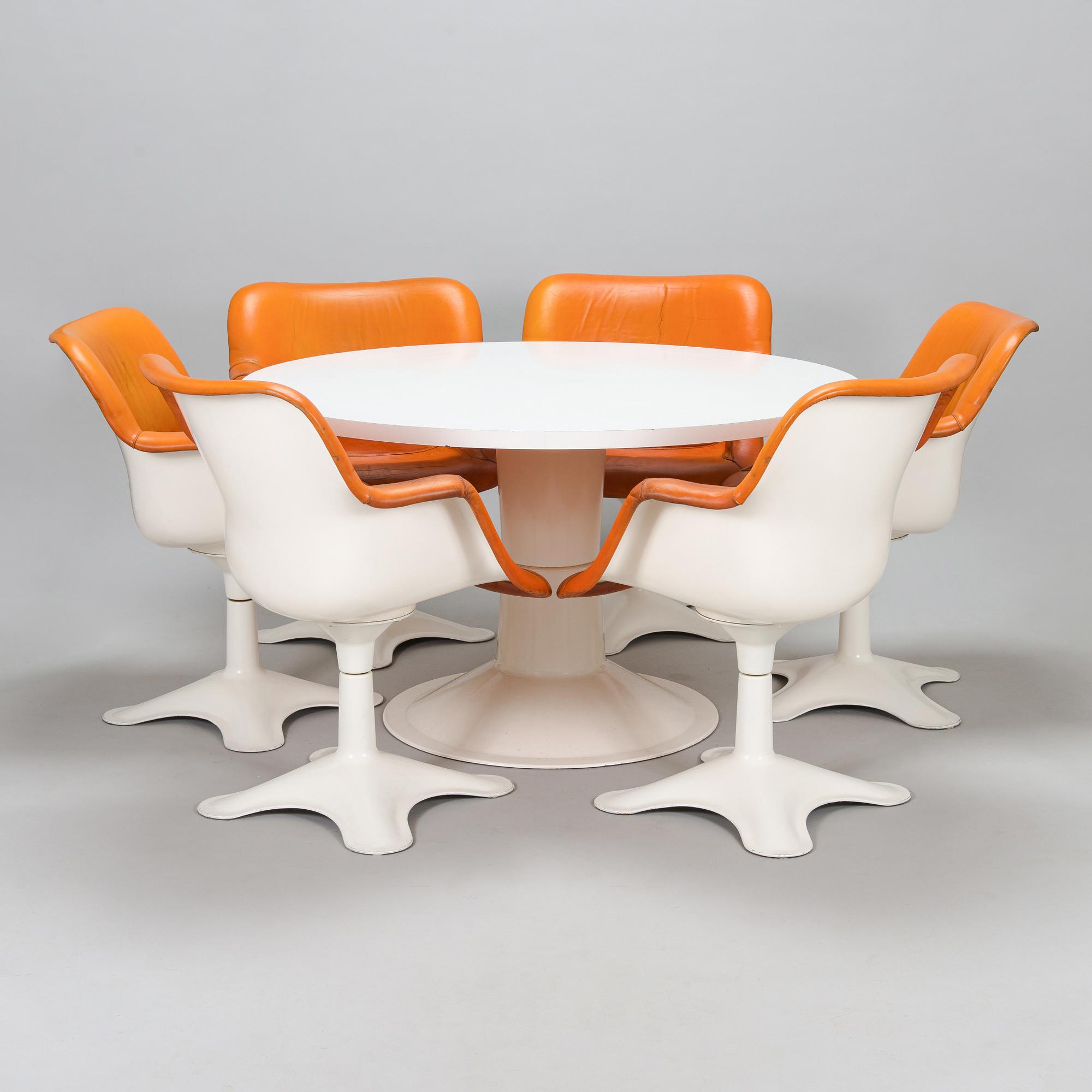 Yrjö Kukkapuro, A 1970's seven-piece furniture suite for Haimi, Finland.