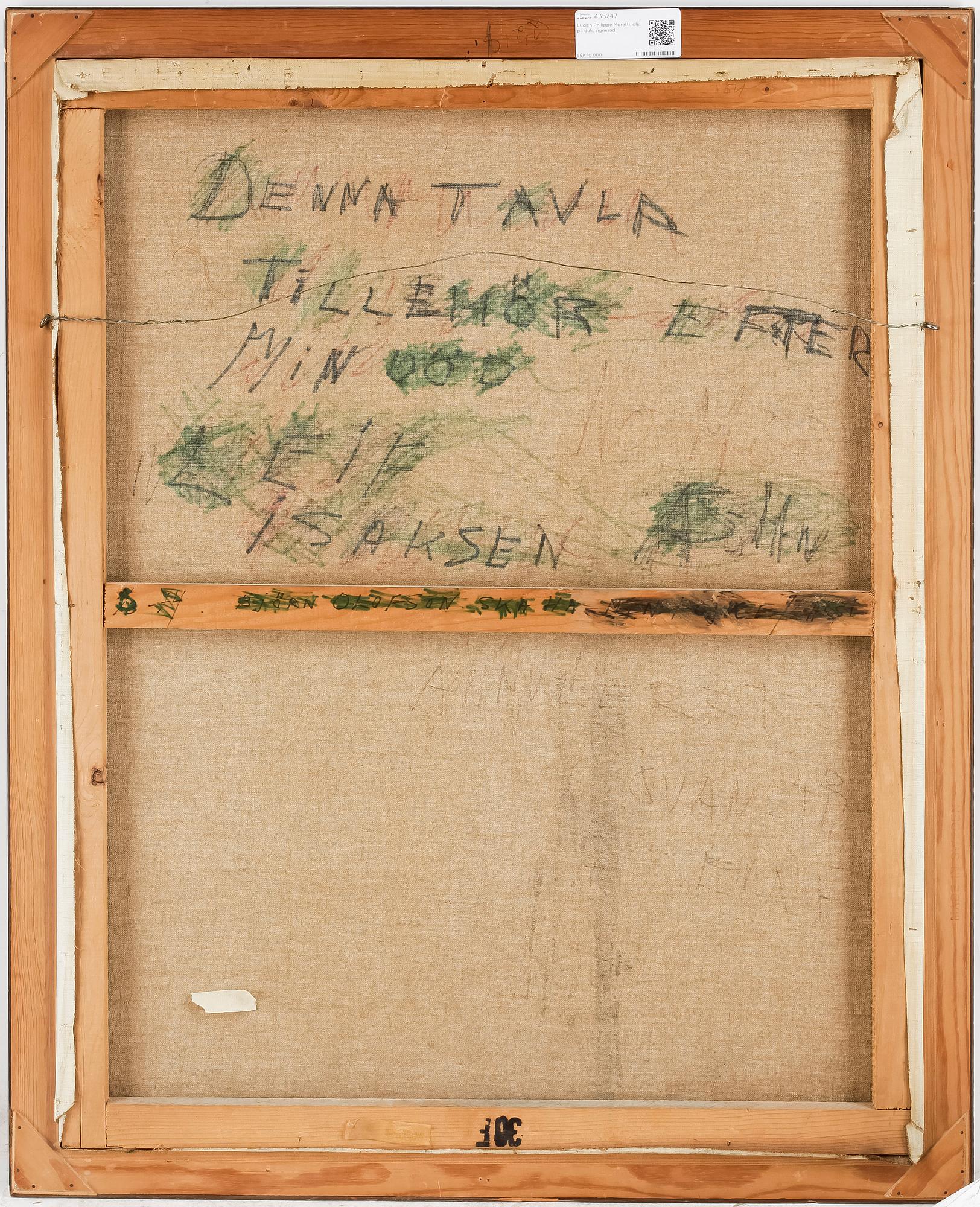 LUCIEN PHILIPPE MORETTI, olja på duk, signerad och daterad -57.