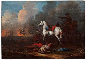 Jan van Huchtenburg Attributed to, Battlescene (possibly Battle of Gadebusch 1712).