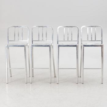 Philippe Starck, four 'Navy Chair' bar chairs, Emeco.