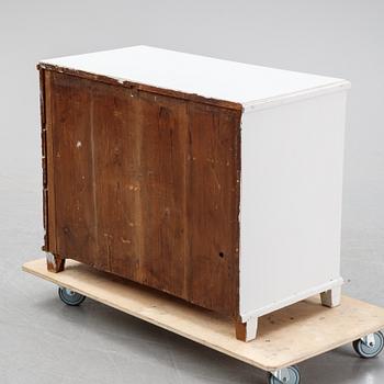 A painted oak chest of drawers, 19th Century.
