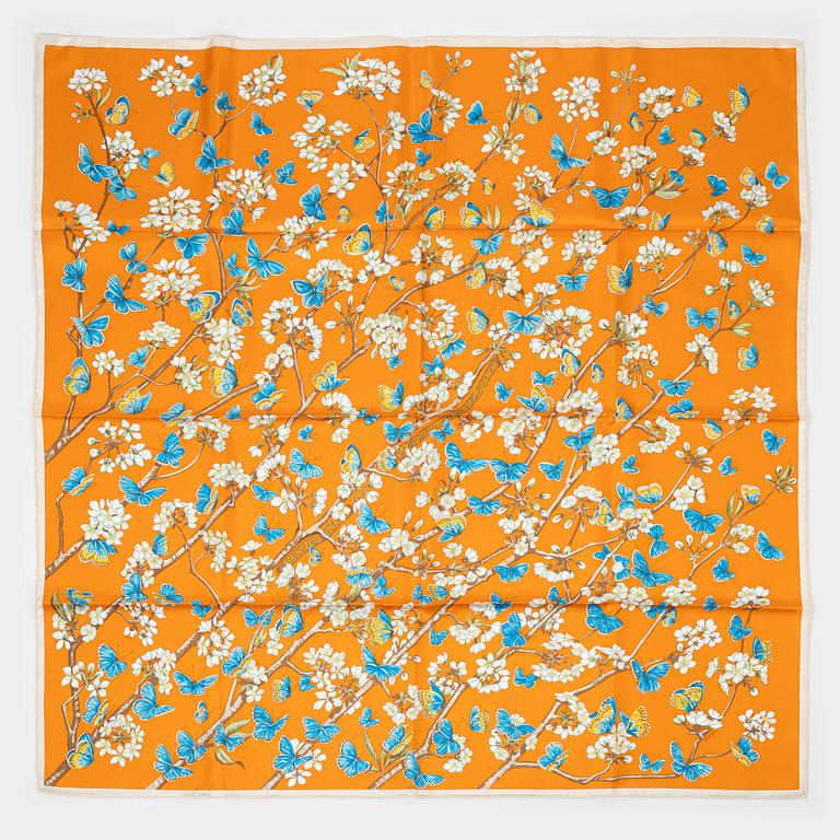 Hermès, scarf, "Vol Amoureux des Azurés".