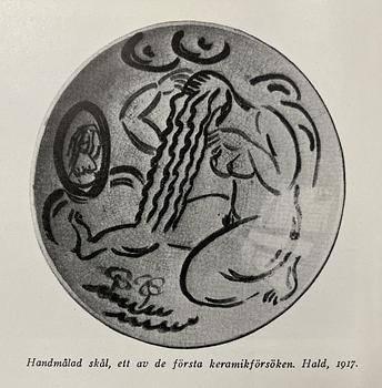 Edward Hald, an early ceramic bowl, studio work, Stockholm, 1917.