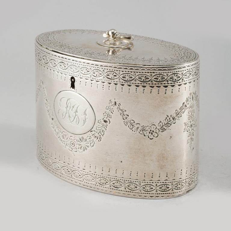 SOCKERSKRIN, silver, år 1822, London, vikt 364 gram.