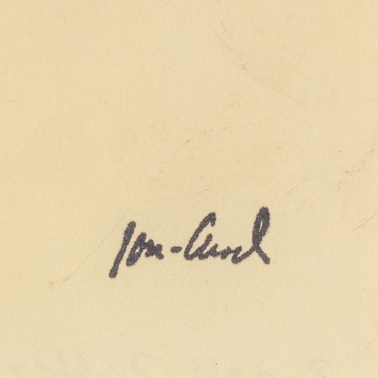 JOHN JON-AND, blandteknik på papper, 9 st. Samrade. Vissa signerade och vissa stämpelsignerade.