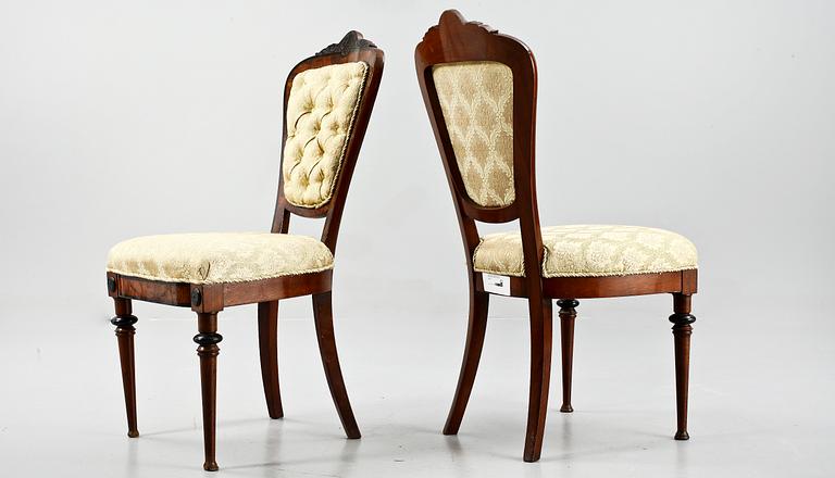 SOFFA samt STOLAR, 4 st, nyrenässans, 1800-talets andra hälft.