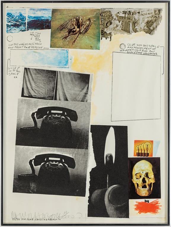 ROBERT RAUSCHENBERG, offset print in colors, numbered 110/250.