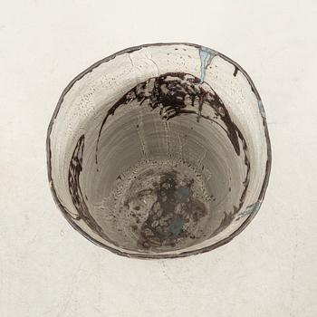 Eva Bengtsson, a signed "Please" floor vase stoneware own work shop.