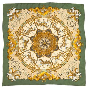 HERMÈS, a silk jacquard scarf, "Luna park".