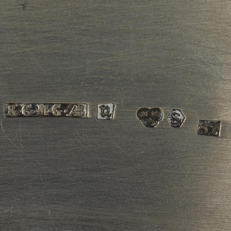 Ten Swedish silver dishes, including mark of KG Markström, Uppsala 1916.