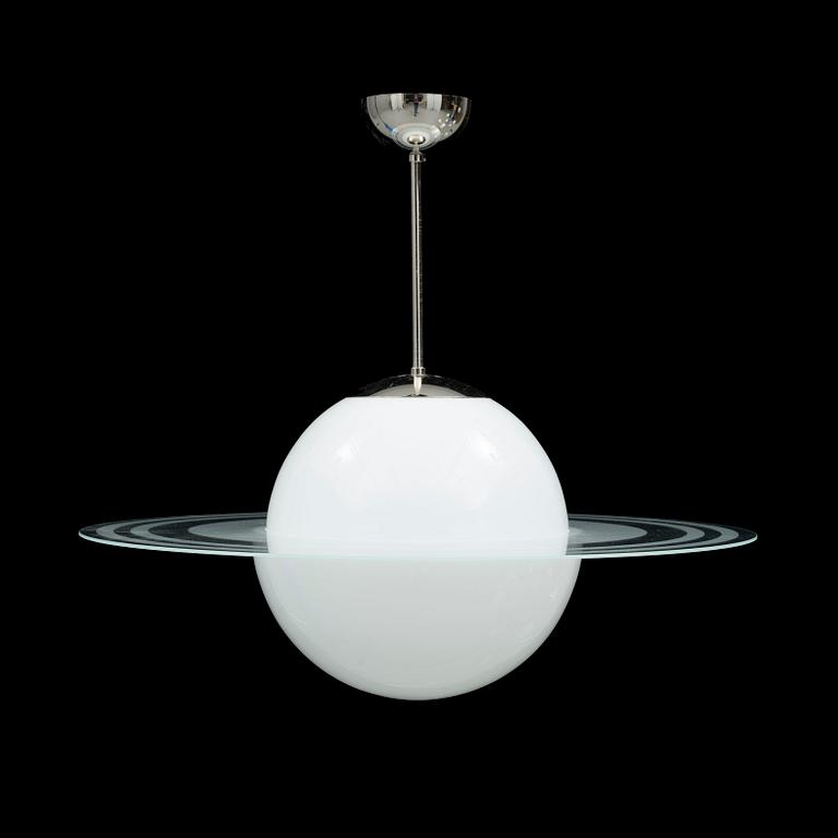 A "Saturnus model" Ceiling light, second half of the 20th century. Height ca 56 cm.