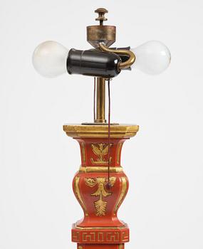 Carl Malmsten, golvlampa, Swedish Grace, snickarmästare Albin Johansson, Stockholm, för Villa Kvikkjokk, 1927.