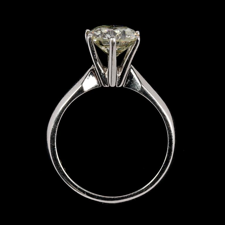 RING, brilliant cut diamond, 2.50 cts.